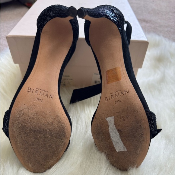 Alexandre Birman Clarita Bow Sequin Embellished Suede Sandals Tie Knot Ankle - Picture 4 of 5